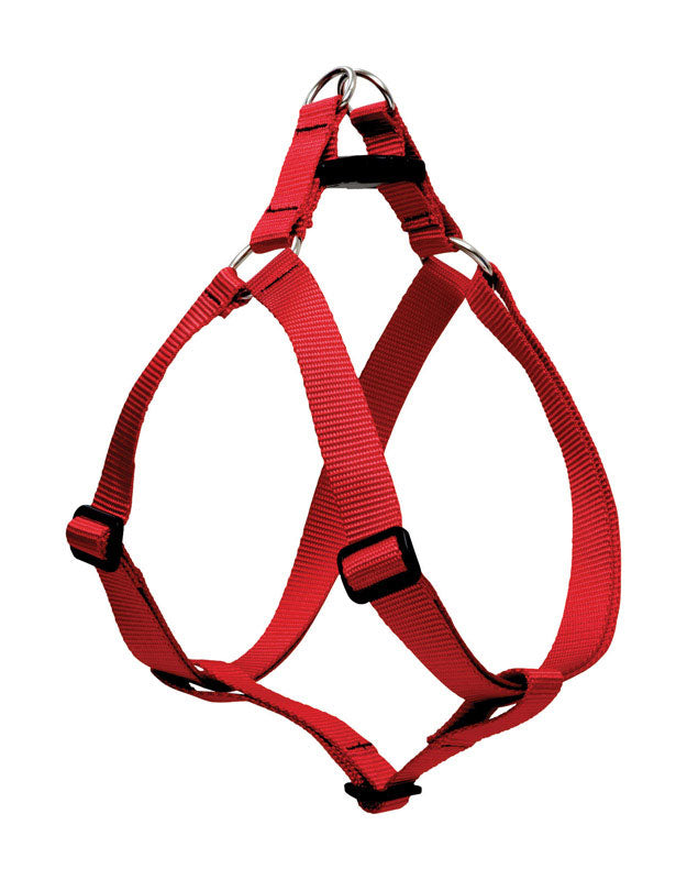 LupinePet Basic Solids Red Red Nylon Dog Harness