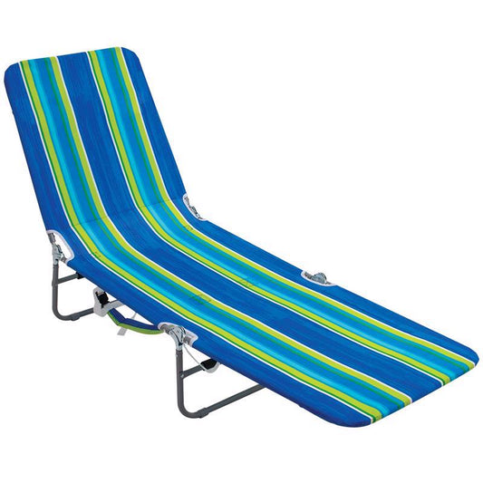 Rio Brands Silver Steel Frame Foldable Chaise Lounge Multicolored