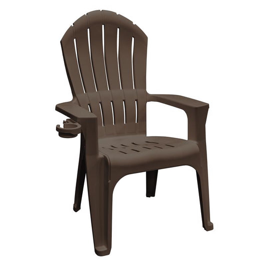 Adams Big Easy Earth Brown Polypropylene Frame Adirondack Chair