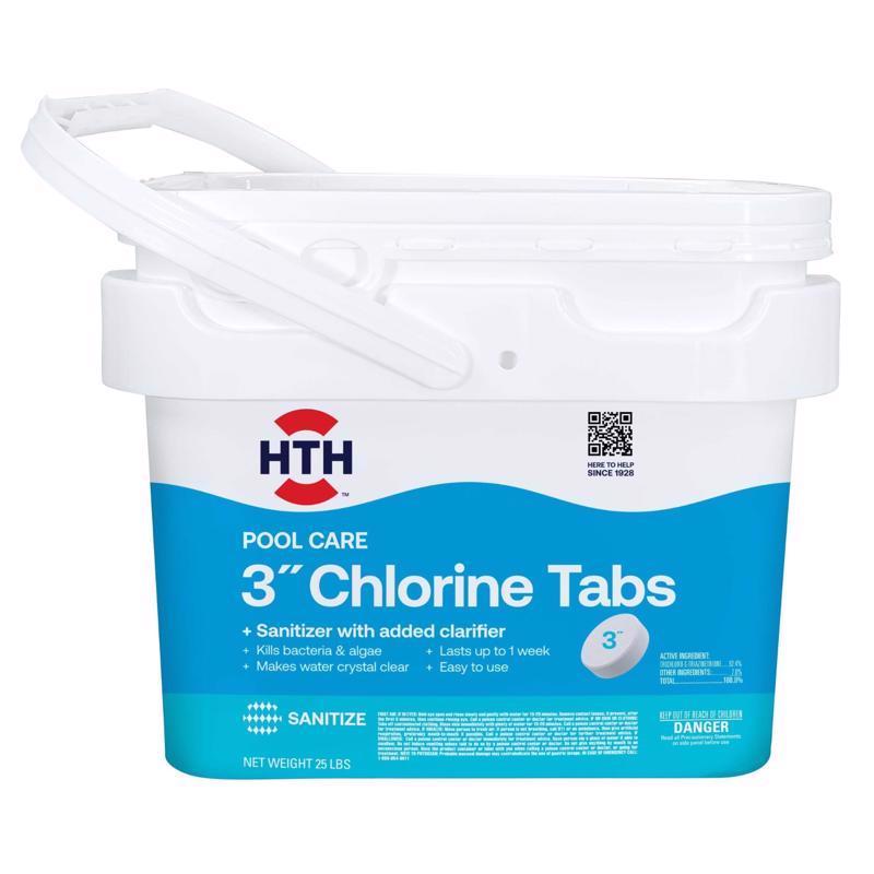 HTH Pool Care 3" Tablet Chlorinating Chemicals 25 lb