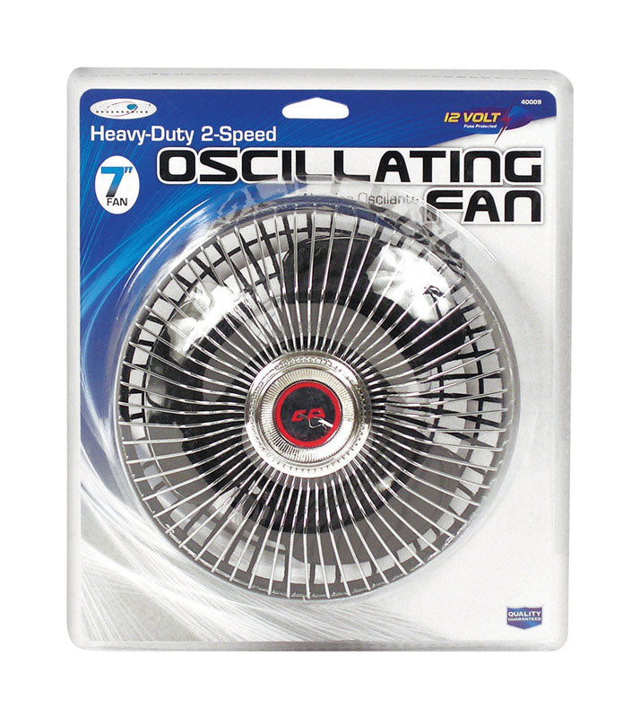 Custom Accessories 12 V Black Oscillating Fan 1 pk