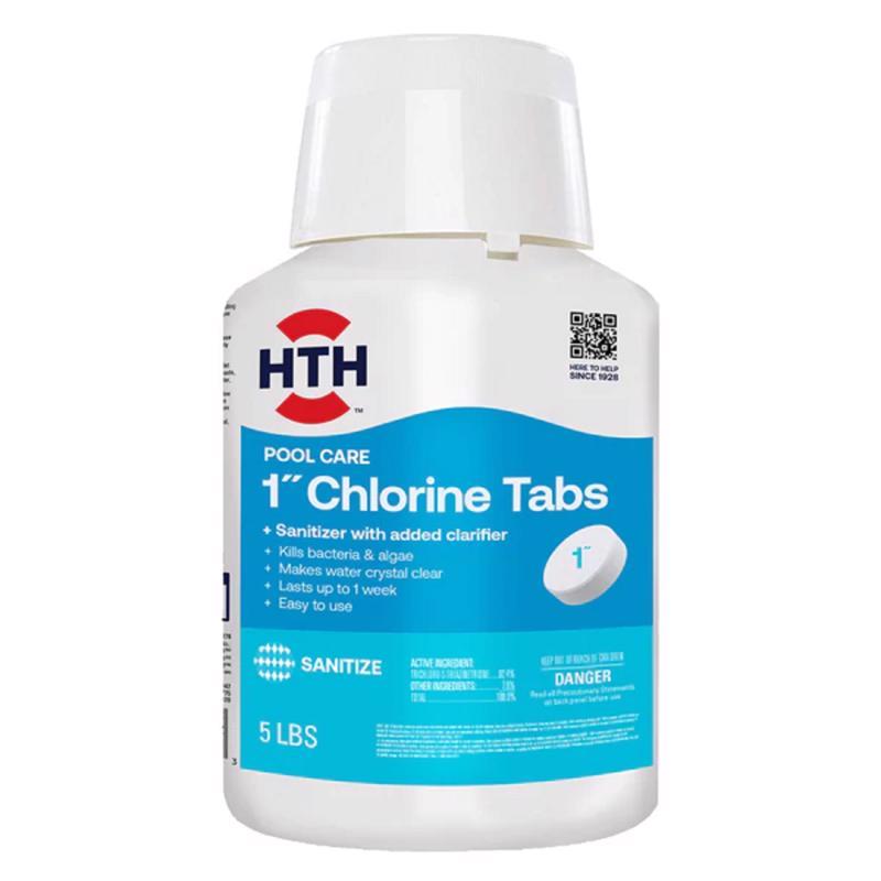 HTH Pool Care 1" Tablet Chlorinating Chemicals 5 lb