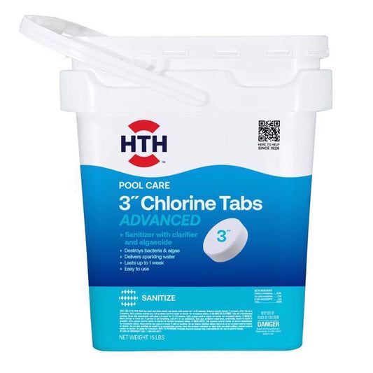 HTH Pool Care 3" Tablet Chlorinating Chemicals 15 lb