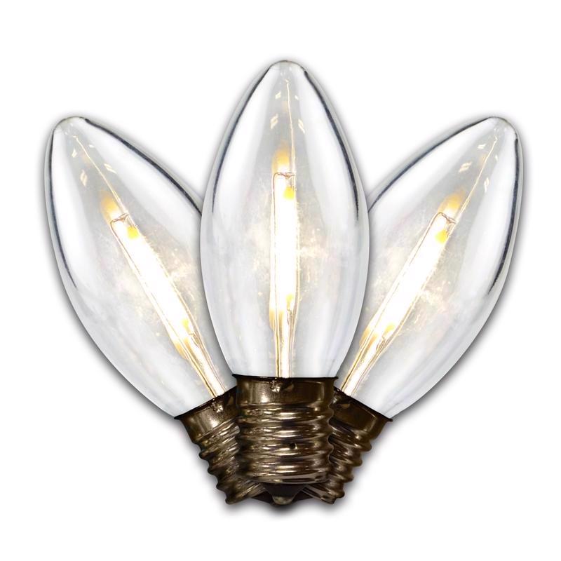 Holiday Bright Lights LED C9 Pure White 25 ct Replacement Christmas Light Bulbs