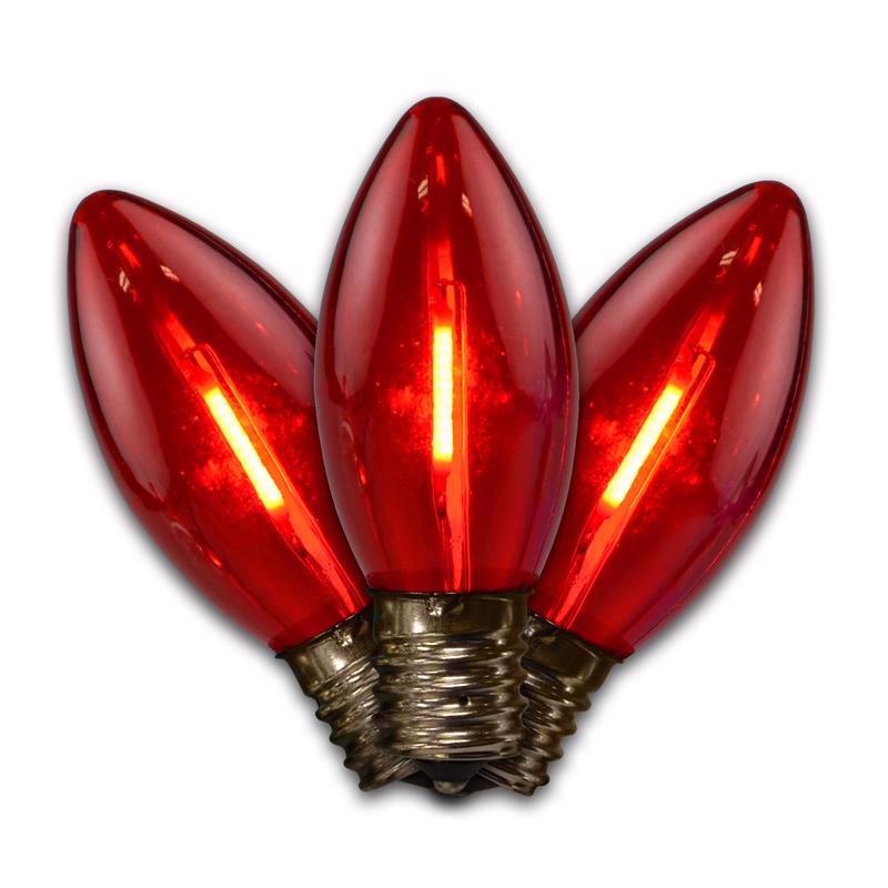 Holiday Bright Lights LED C9 Red 25 ct Replacement Christmas Light Bulbs