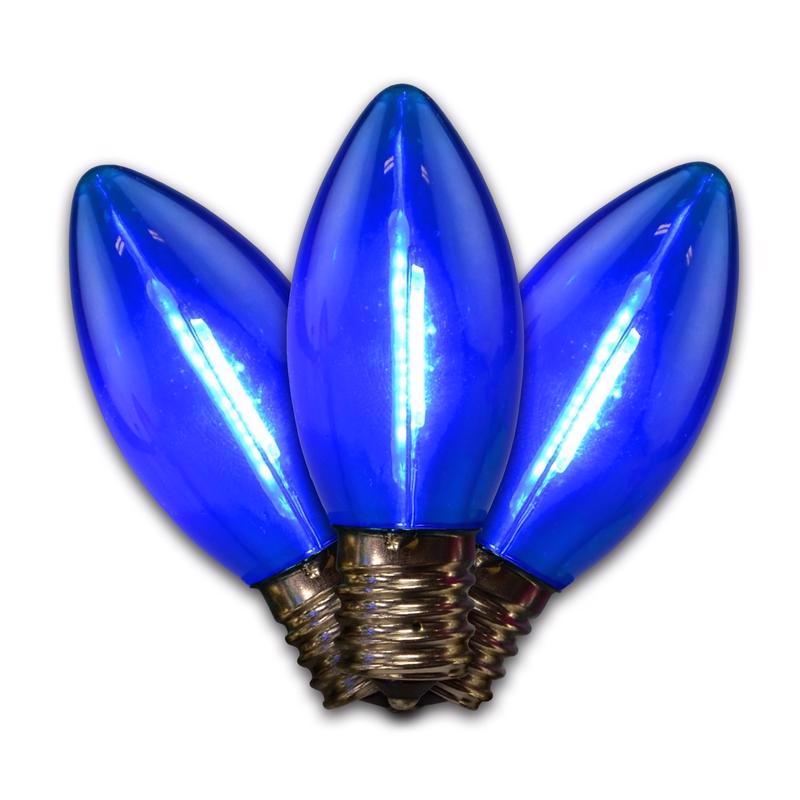 Holiday Bright Lights LED C9 Blue 25 ct Replacement Christmas Light Bulbs