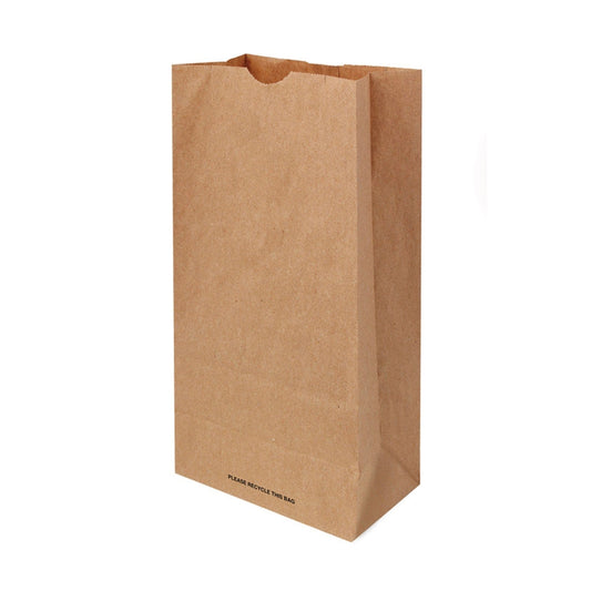 Recycled Paper Brown Shopping Bag 400 pk 11 in. H X 3 in. W X 5 in. L