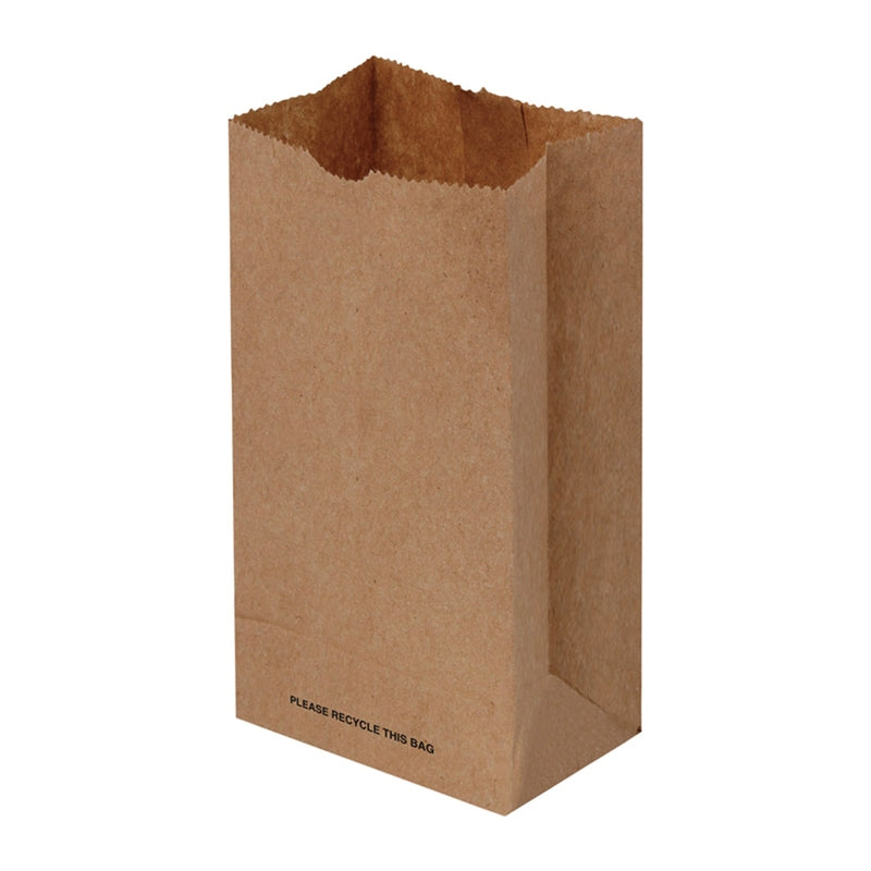 Recycled Paper Brown Shopping Bag 2000 pk 7 in. H X 2 in. W X 4 in. L