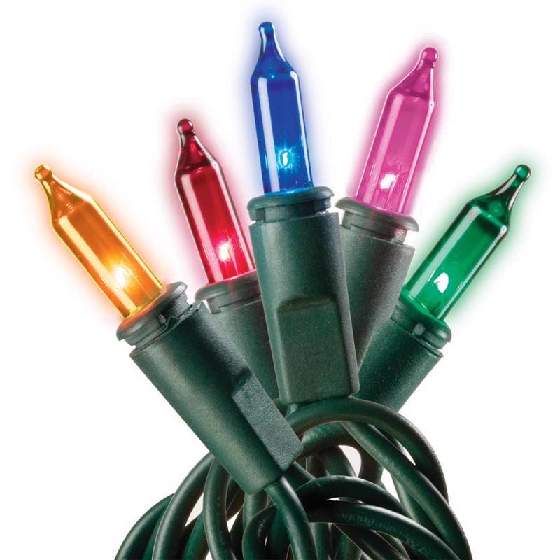 Celebrations Red Incandescent Mini Multicolored 100 ct String Christmas Lights 33 ft.