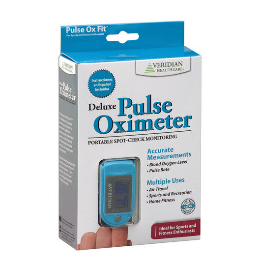 Veridian Healthcare Deluxe Blue/Gray Pulse Oximeter 1 pk