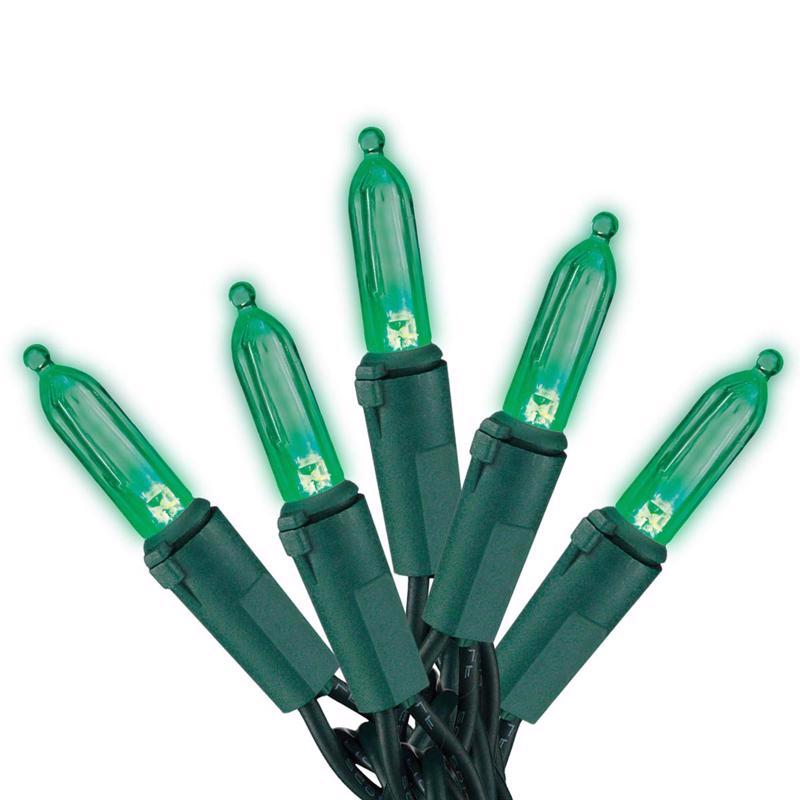 Celebrations Gold LED Mini Green 100 ct String Christmas Lights 33 ft.