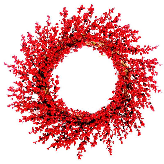 Celebrations 22 in. D Red Cranberry Wreath