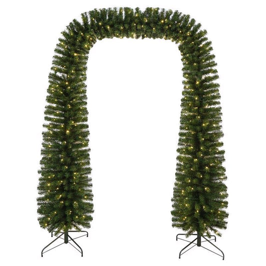 Celebrations 8 ft. L LED Prelit Warm White Tree Arch Garland