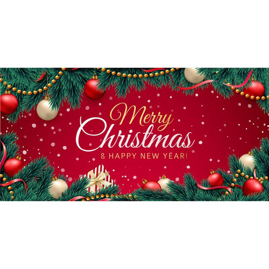 Celebrations Merry Christmas and Happy New Year 7 ft. x 16 ft. Garage Door Cover