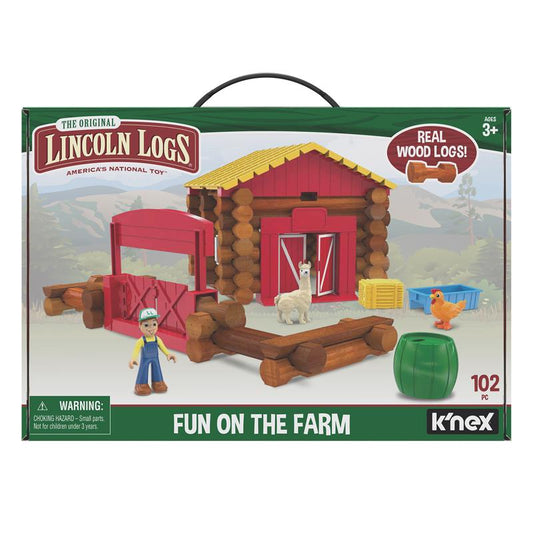 Lincoln Logs America's National Toy Fun on the Farm Toy Multicolored 102 pc