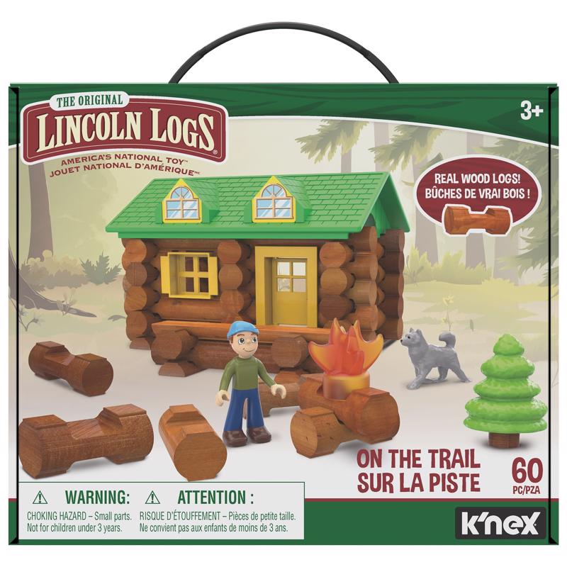 Lincoln Logs America's National Toy On The Trail Toy Multicolored 60 pc