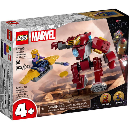 LEGO Marvel Iron Man Hulkbuster vs Thanos Building Kit Multicolored 66 pc