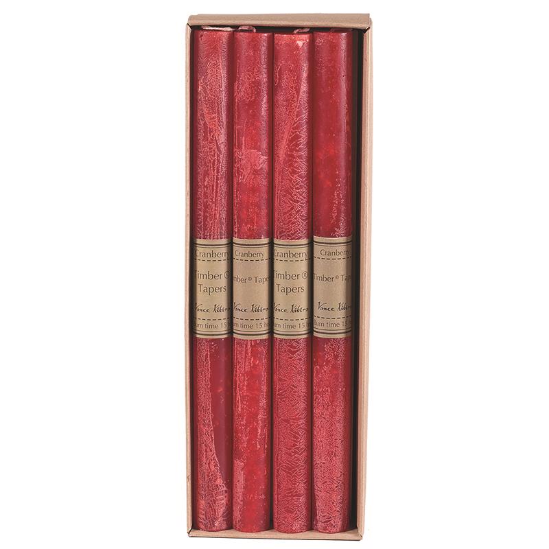 Sullivans Vance Kitira Cranberry Unscented Scent Timber Taper Candle