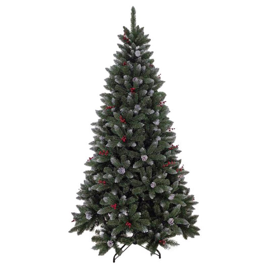 Holiday Bright Lights 1-2 Tree 7 ft. Full LED 500 ct Frost Pine Color Changing Christmas Tree