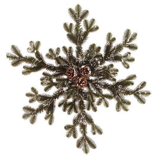 Celebrations LED Prelit Warm White Pine Snowflake Wreath