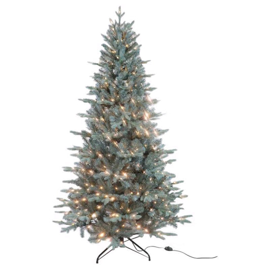 Holiday Bright Lights 1-2 Tree 7 ft. Full LED 400 ct Blue Spruce Color Changing Christmas Tree