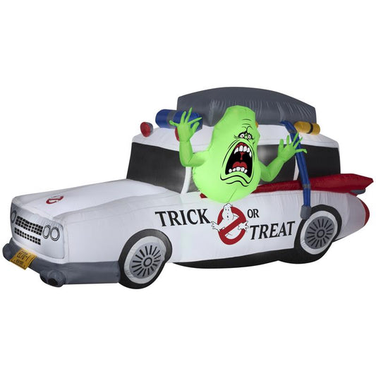 Gemmy 4 ft. Prelit Ghostbusters Slimer in Ecto-1 Inflatable