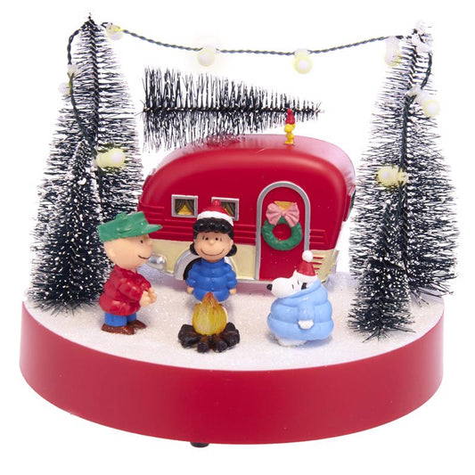 Kurt S. Adler Peanuts Musical Camper Scene Table Decor 7 in.