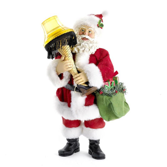 Kurt S. Adler LED Santa with Leg Lamp Table Decor 10 in.