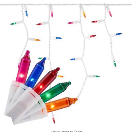 Celebrations Platinum LED T5 RGBW Icicle Christmas Lights 50 ft.