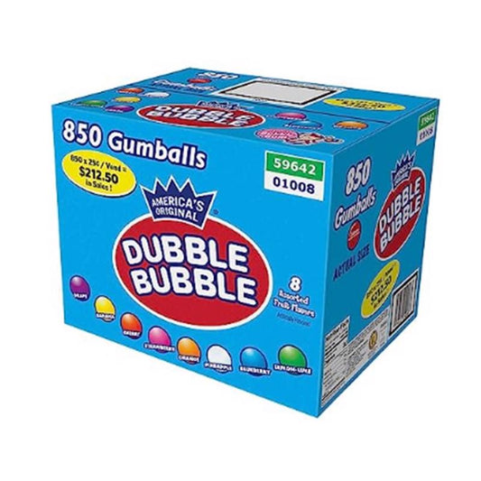 Dubble Bubble America's Original Assorted Gumballs 1 pk 850 ct