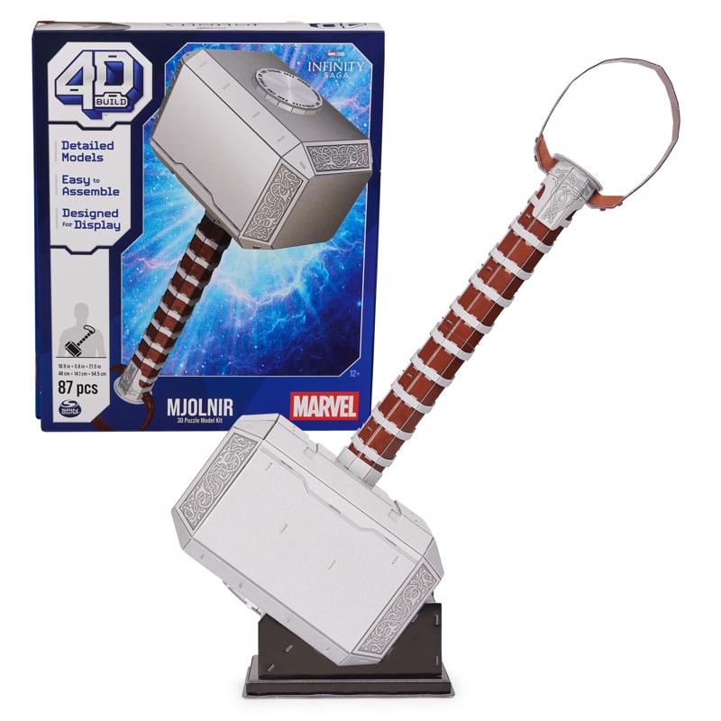 4D Build Thor Hammer 3D Puzzle Multicolored 87 pc