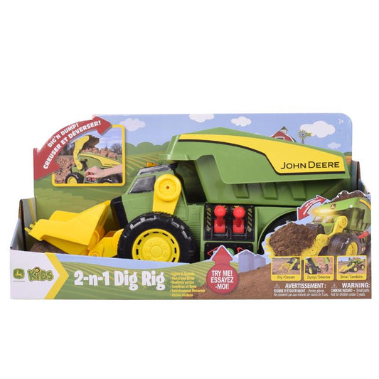 John Deere Maxx Power Dig Rig Vehicle Toy Multicolored