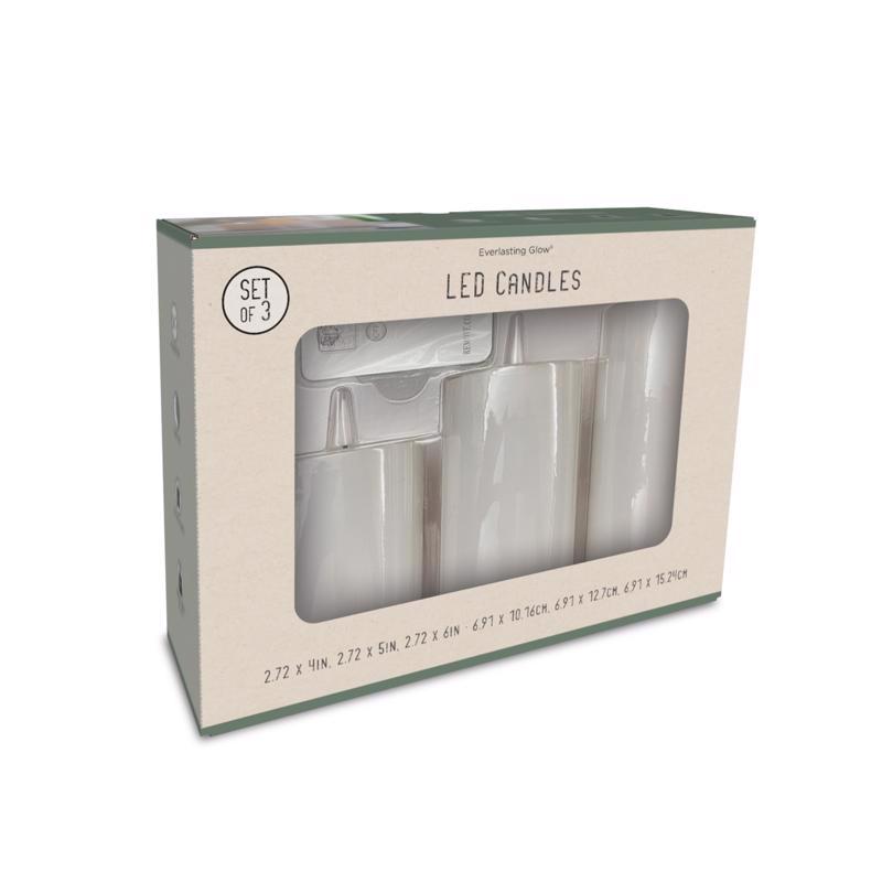 Gerson White No Scent LED Flameless Flickering Candle