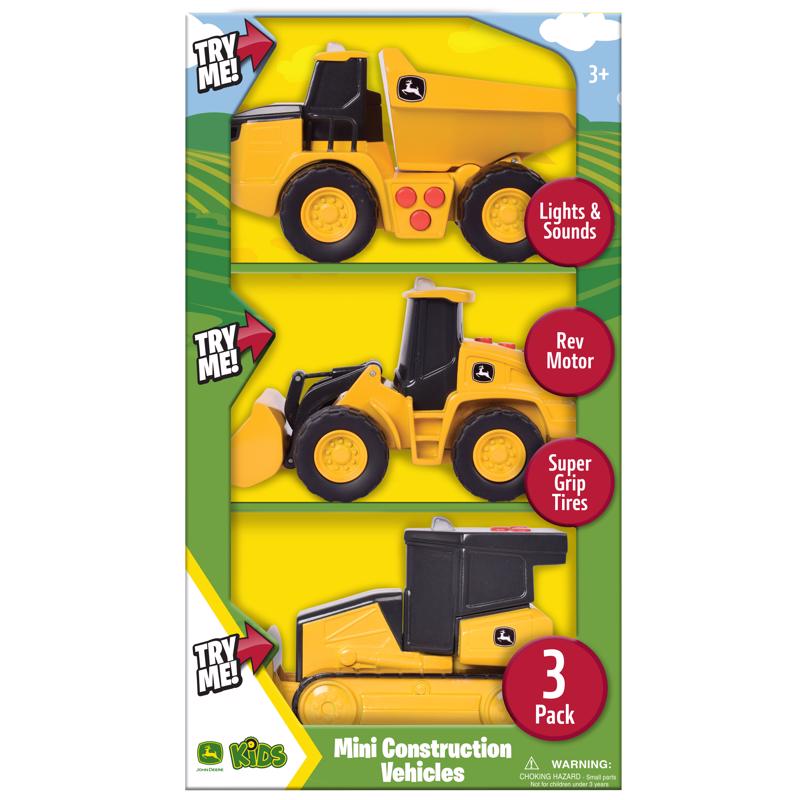 John Deere Construction Mini Vehicles 3 pc