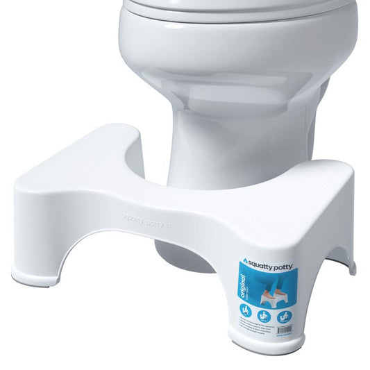 Squatty Potty Semi-Gloss White Plastic Toilet Stool