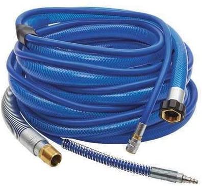 RTX 900, 1250, and 1400SI Braided Hose Kit: 3/4 in x 25 ft. (19 mm x 7.6 m) Fluid Hose and 3/8 in x 25 ft. (9.5 mm x 7.6 m) Air Hose: For use on RTX Heavy-Duty Texture Gun and GTX Heavy-Duty Texture Gun