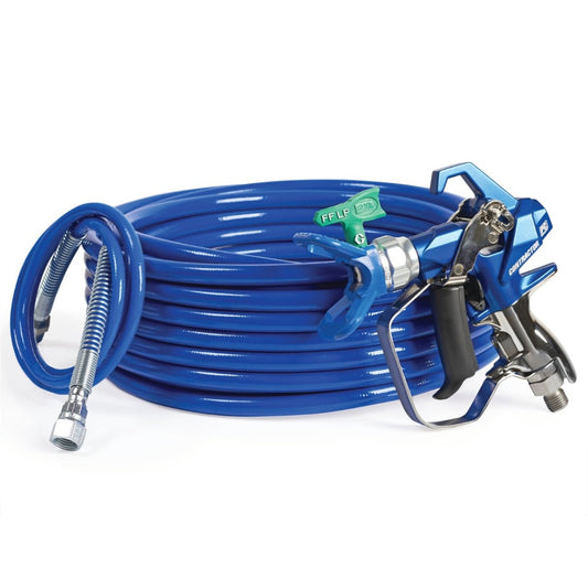 Contractor PC Compact Gun, 1/4 in x 50 ft BlueMax II Airless Hose, 1/8 in x 4.5 ft Whip Hose, RAC X FFLP 210 SwitchTip