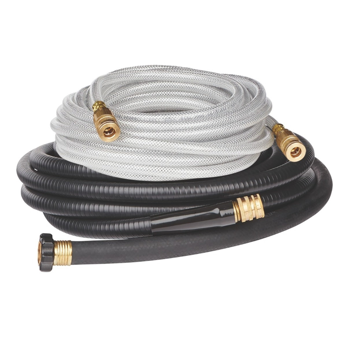 Super-Flex Air Hose and Material Hose Assembly with Quick Connects, 30 ft., For Use with Remote Gun (Not Included)