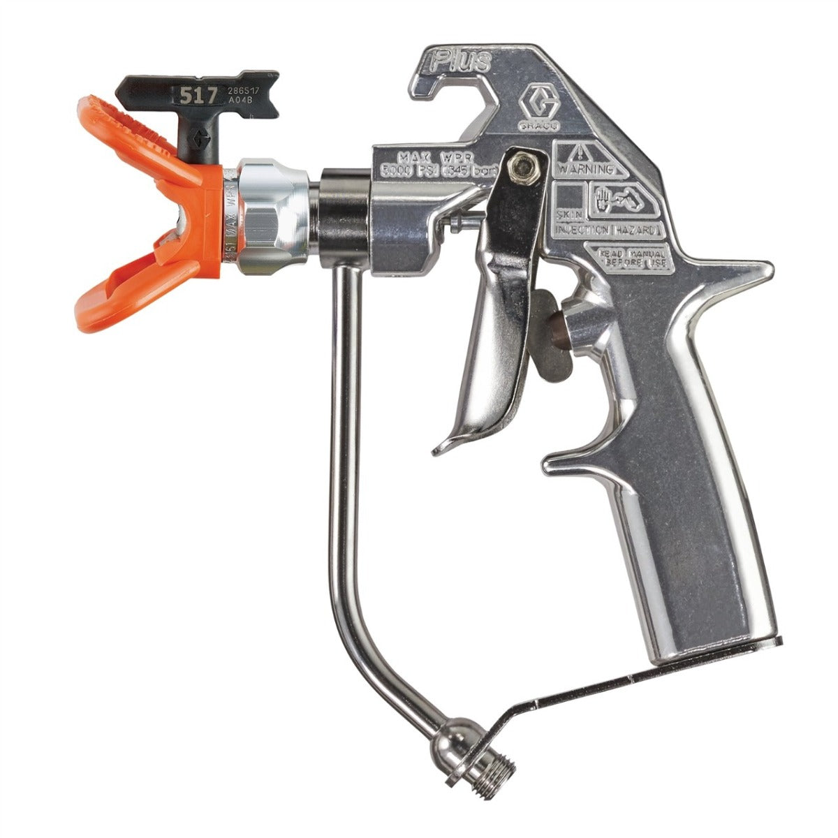 Graco Silver Plus Airless Spray Gun, 2 Finger Trigger, RAC 5 517 SwitchTip - 243283