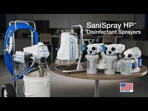 Graco SaniSpray HP 130 Electric Airless Disinfectant Sprayer - 25R793 (Cart)