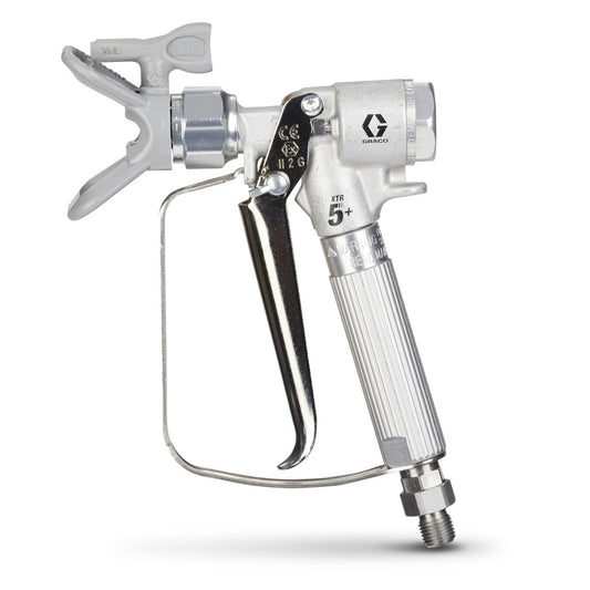 Graco XTR524 XTR5+ High Pressure Airless Spray Gun, Round Handle, 4-Finger Trigger with 519 XHD RAC Tip