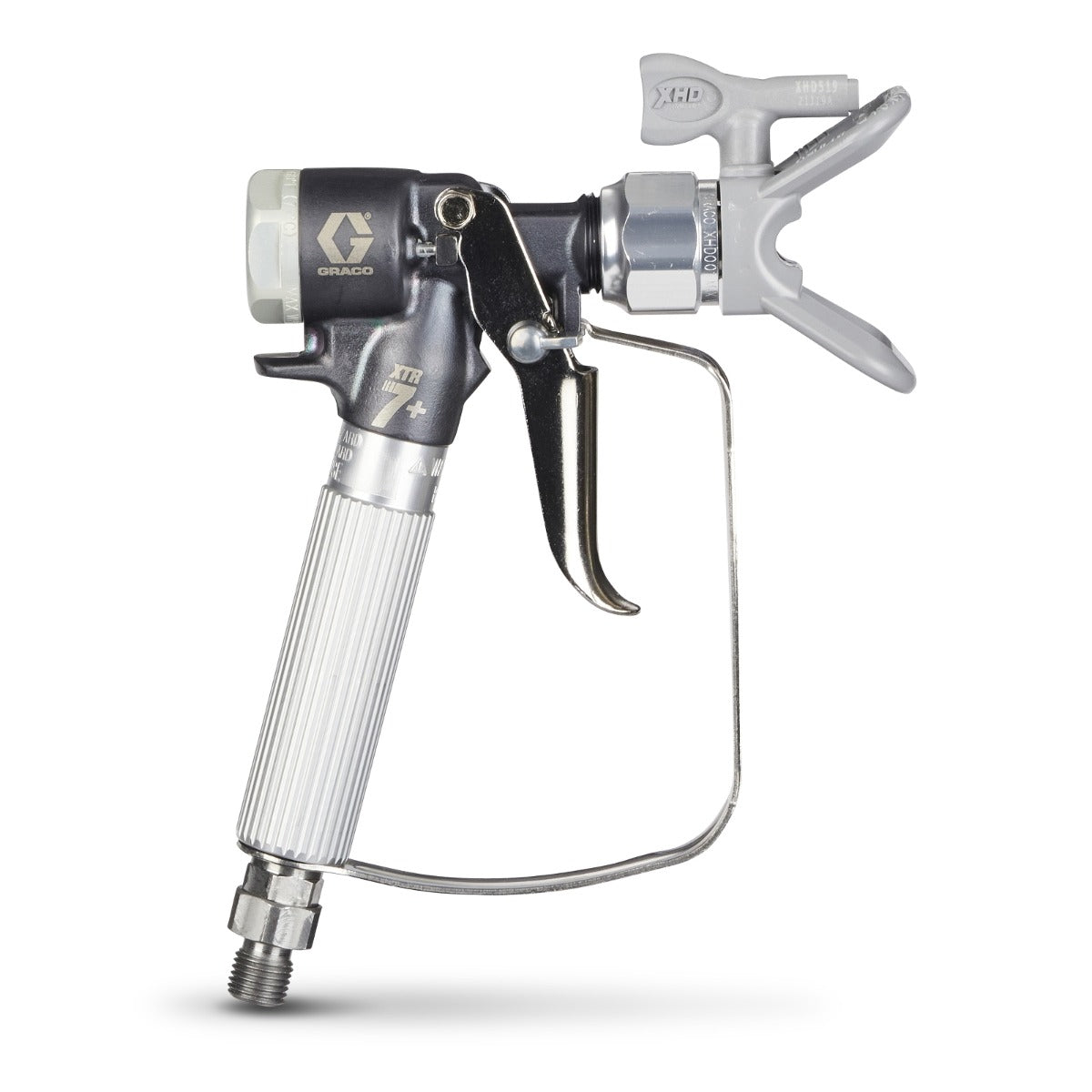 Graco XTR725 XTR7+ High Pressure Airless Spray Gun, Round Handle, 2-Finger Trigger with 519 XHD RAC Tip